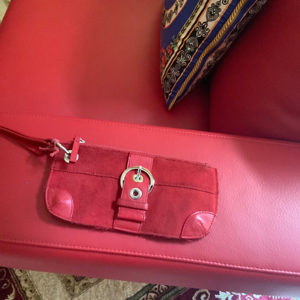 Red wrist wallet